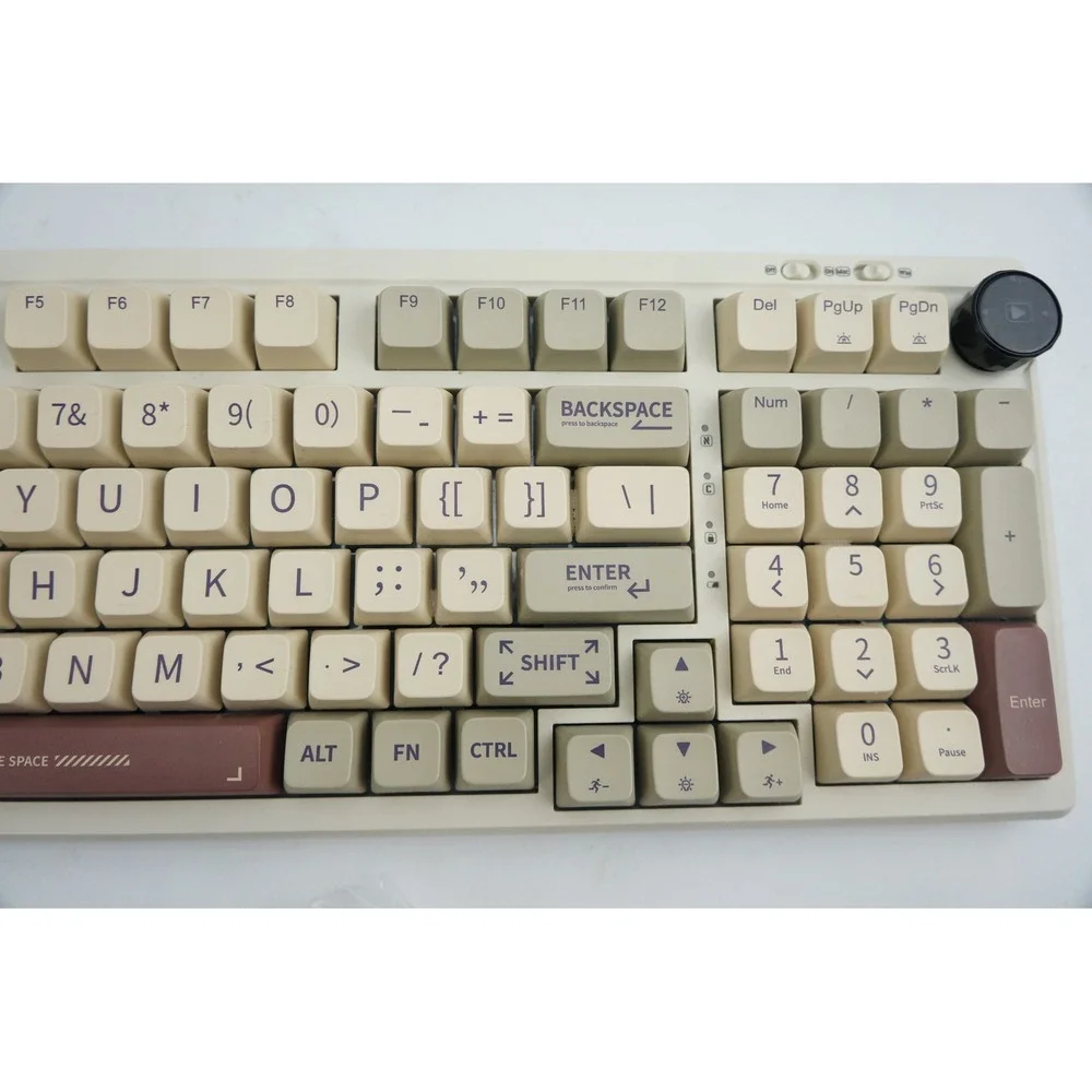 Epomaker RT100 Mechanical Keyboard Retro White Wireless Bluetooth Excellent